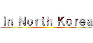 ｉｎ Ｎｏｒｔｈ Ｋｏｒｅａ ()