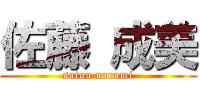 佐藤 成美 (satou narumi)
