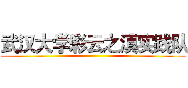 武汉大学彩云之滇实践队 ()