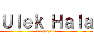 Ｕｌｅｋ Ｈａｌａ (nie znajdzie)