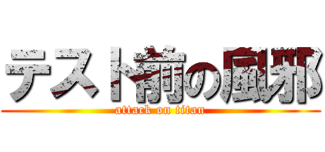 テスト前の風邪 (attack on titan)