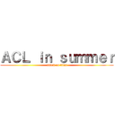 ＡＣＬ ｉｎ ｓｕｍｍｅｒ (attack on titan)