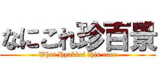 なにこれ珍百景 (What Hyakkei this rare)