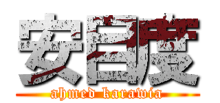 安目度 (ahmed karawia)