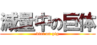 減量中の巨体 (diet on pig)