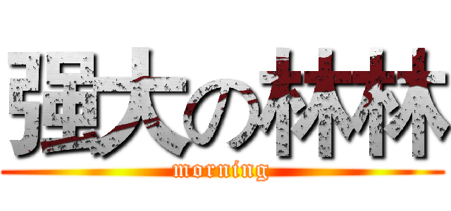 强大の林林 (morning)