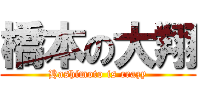 橋本の大翔 (Hashimoto is crazy)