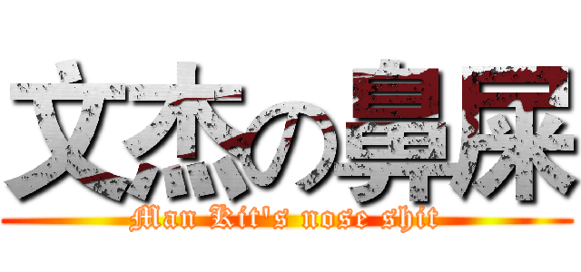 文杰の鼻屎 (Man Kit's nose shit)