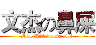 文杰の鼻屎 (Man Kit's nose shit)