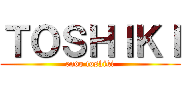 ＴＯＳＨＩＫＩ (endo toshiki)