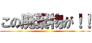 この廃棄物が！！ ()