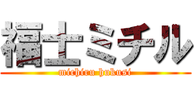 福士ミチル (michiru hukusi)