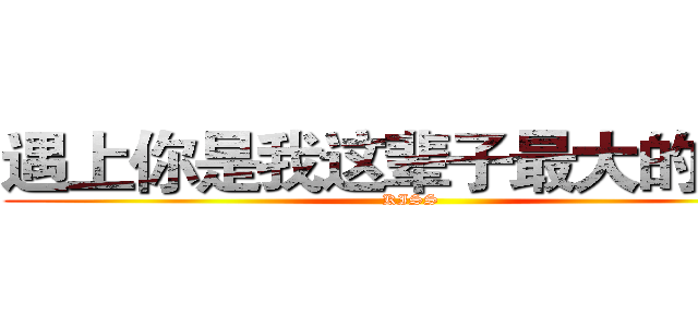 遇上你是我这辈子最大的幸运 (KISS)