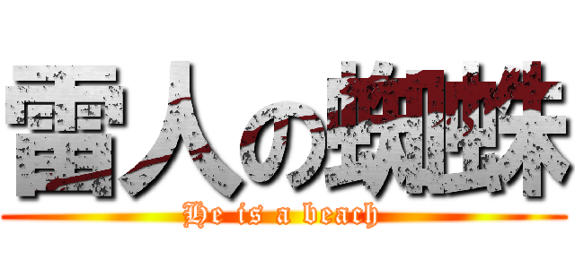 雷人の蜘蛛 (He is a beach)