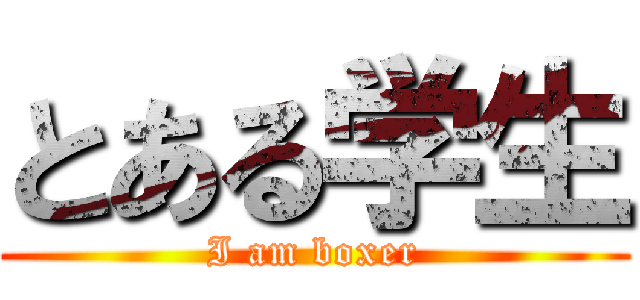 とある学生 (I am boxer)