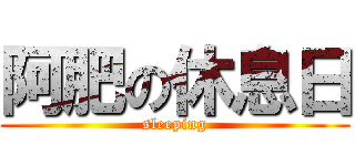 阿肥の休息日 (sleeping)