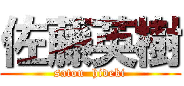 佐藤英樹 (satou  hideki)