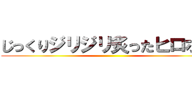 じっくりジリジリ炙ったヒロポン ()