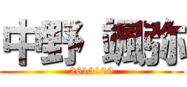 中野 颯弥 (2613109)
