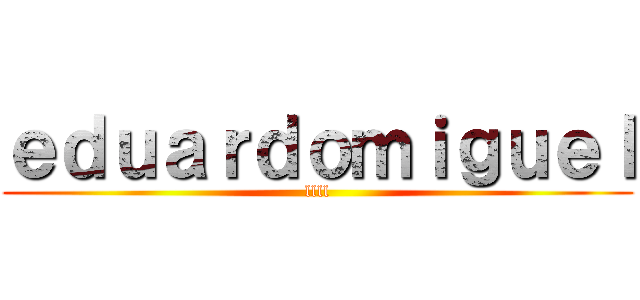 ｅｄｕａｒｄｏｍｉｇｕｅｌ (llll)