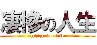 凄惨の人生 (miserable life)