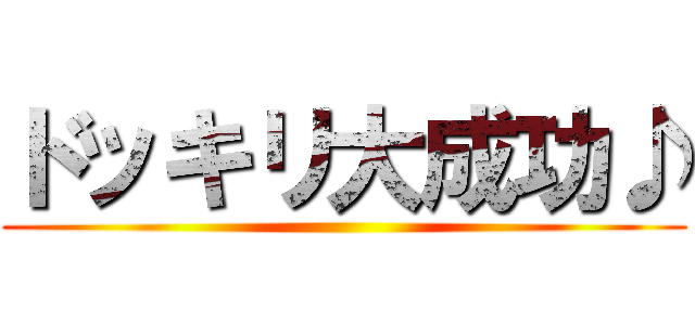 ドッキリ大成功♪ ()