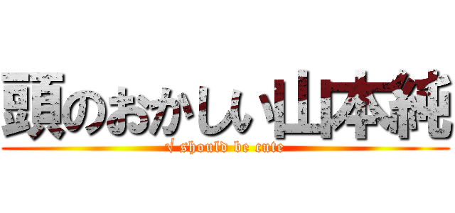 頭のおかしい山本純 (√ should be cute)