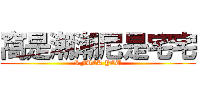 窩是潮潮尼是宅宅 (I FUCK YOU)