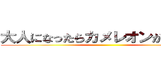 大人になったらカメレオンが飼いたい ()