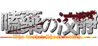 嗑藥の洨靜 (Who is she? She is a bitch.)