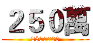 ２５０萬 (2500000)