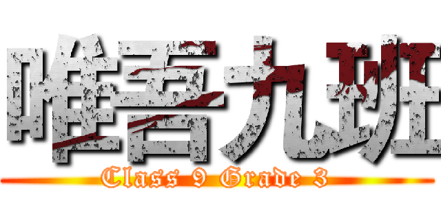 唯吾九班 (Class 9 Grade 3)