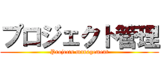 プロジェクト管理 (Projects management)