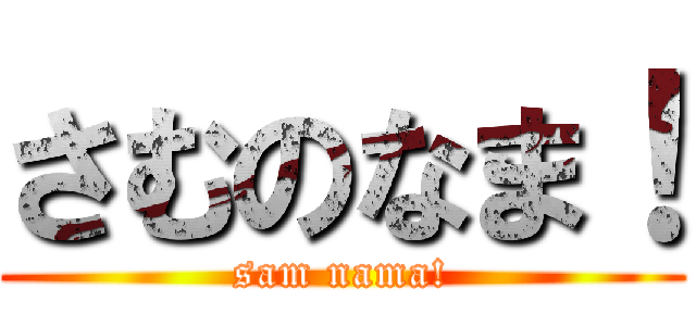 さむのなま！ (sam nama!)