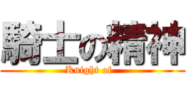 騎士の精神 (Knight of  )
