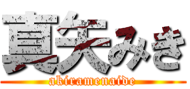 真矢みき (akiramenaide)