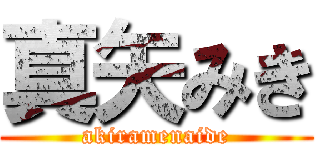 真矢みき (akiramenaide)