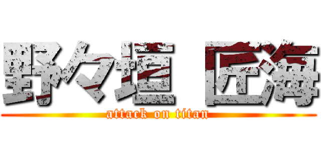 野々垣 匠海 (attack on titan)