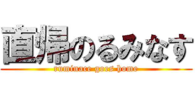 直帰のるみなす (ruminace goes home)