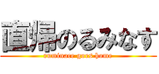 直帰のるみなす (ruminace goes home)