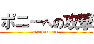 ポニーへの攻撃 (attack on pony)