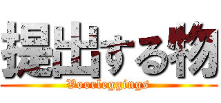 提出する物 (Voorleggings)