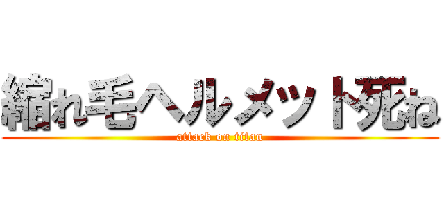 縮れ毛ヘルメット死ね (attack on titan)