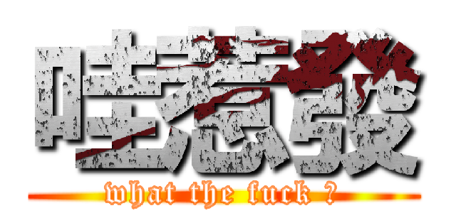 哇惹發 (what the fuck ?)