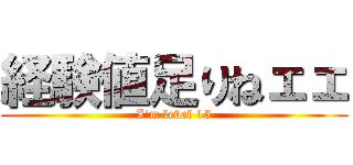 経験値足りねェェ (I\'m level 15)