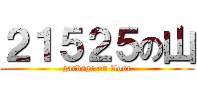 ２１５２５の山 (garbage on floor)