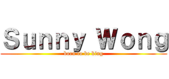 Ｓｕｎｎｙ Ｗｏｎｇ (born to be king)