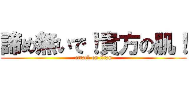 諦め無いで！貴方の肌！ (attack on titan)