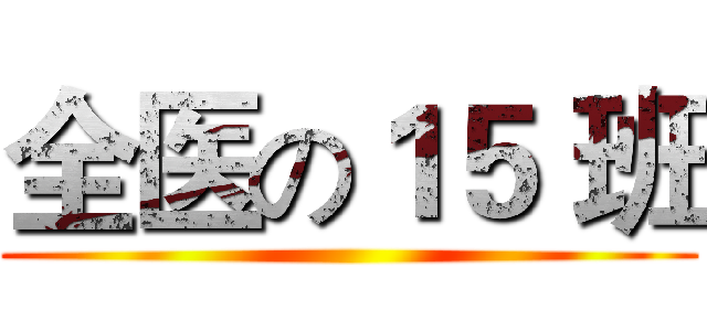 全医の１５ 班 ()