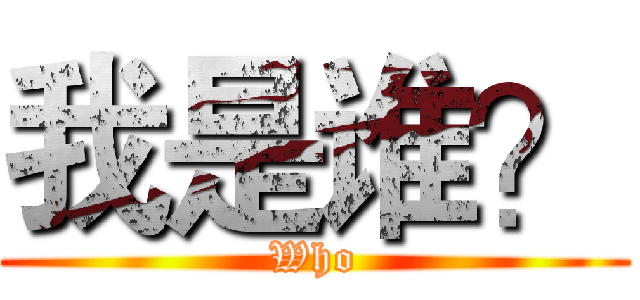 我是谁？ (Who)